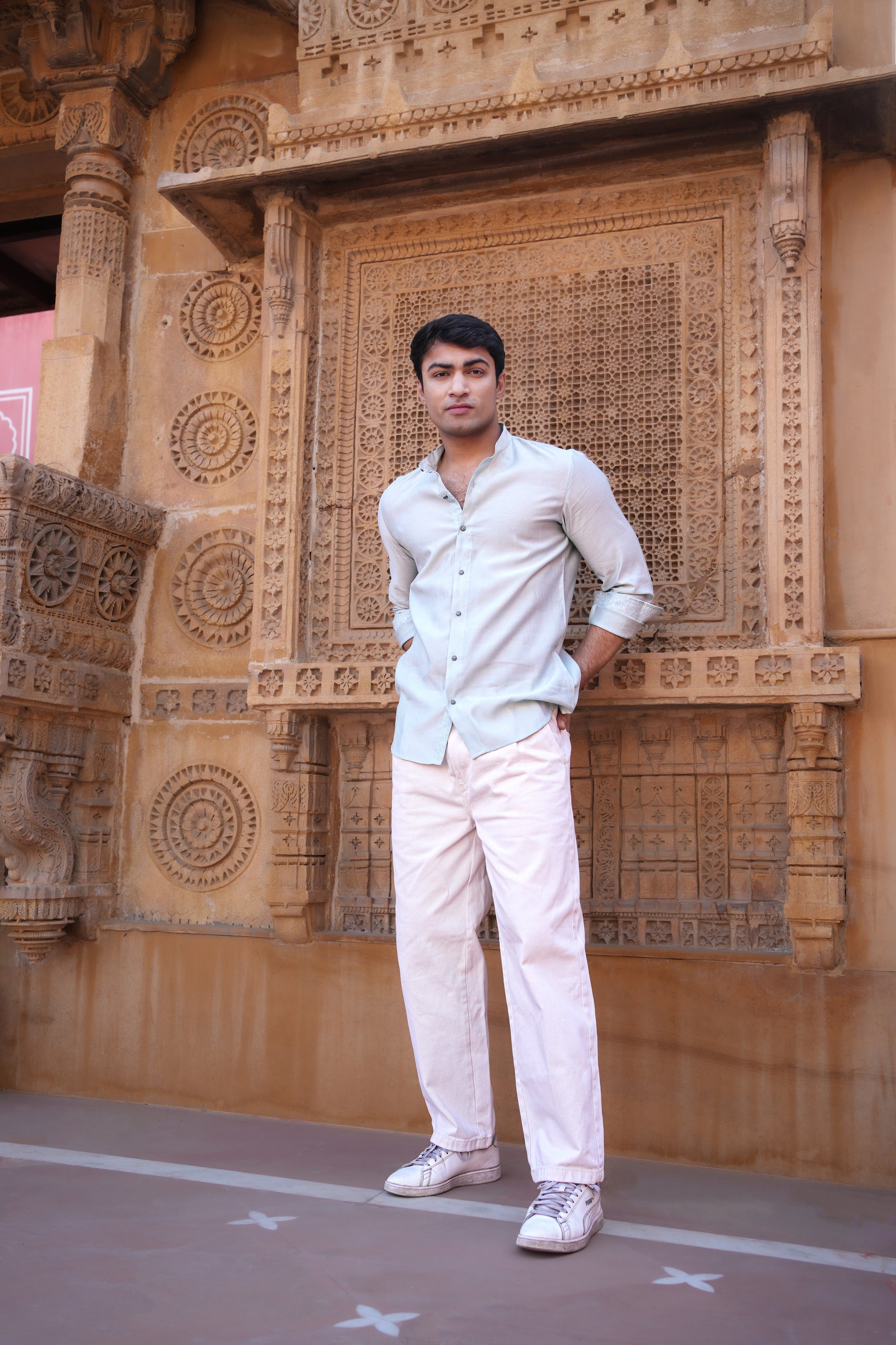 Light Blue Solid Shirt